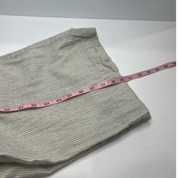 Merona Women XXL Linen Blend Wide Leg Drawstring Thin Blue/White Striped Pants - Picture 5 of 10